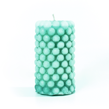 BUBBLE PILLAR (L) Mix Coloured Candle Set of 6 with 2 Burning Plates
