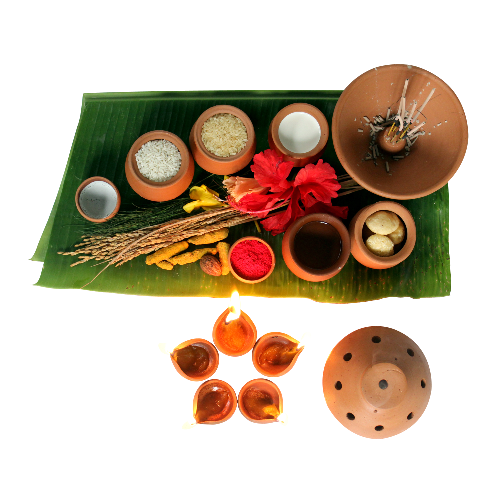 Puja Kit : Assorted Combinations Of Terracotta Products