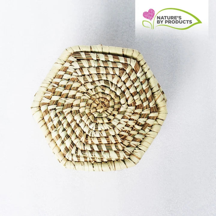Sabai Grass Hexagonal Accessory / Jewellery / Trinket Box