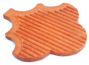PENCIL FLOWER Natural Terracotta Shaped Cladding Tiles (2 Pieces Sample Pack)