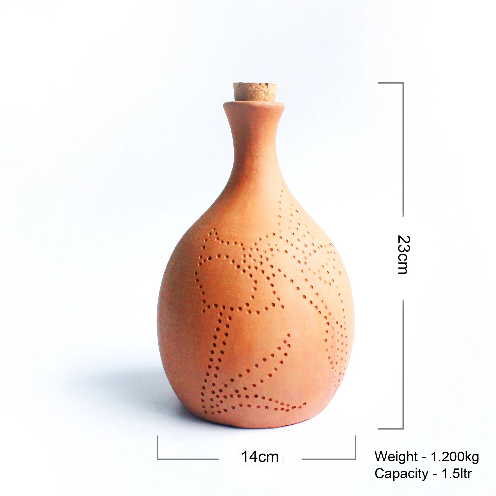 COCO Terracotta Water Bottle | 1.5 L Capacity