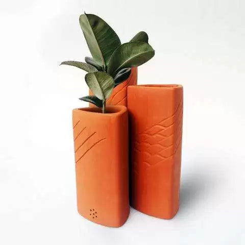 Trigo Terracotta Planters : Set of 3