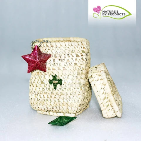 Sabai Grass Twisted Cuboid Accessory / Jewellery Box / Trinket  : Handmade and 100% Natural