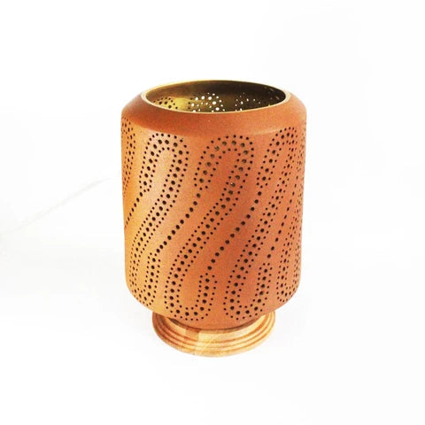 Barrel (XL) Wooden Base Table Light