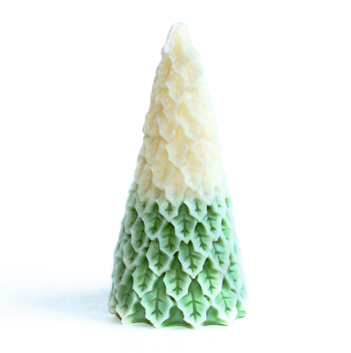 X-MAS TREE (S) Mix Dual Coloured Decorative Christmas Candles – Set of 12 with 2 Burning Plates