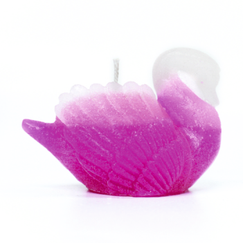 SWAN (M) Mix Coloured Candle Set of 6 with 2 Burning Plates
