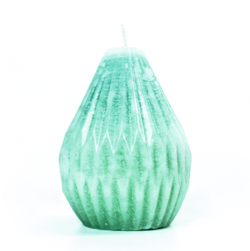 CRISTAL CONE (M) Mix Coloured Candle Set of 6 with 2 Burning Plates