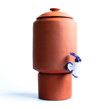 PILLAR MATKA (LARGE) Terracotta Water Pot with Terracotta Lid