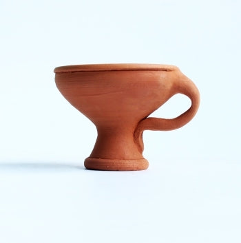 DHUNUCHI (Small) with Handle + 24 pcs Cow Dung Cakes