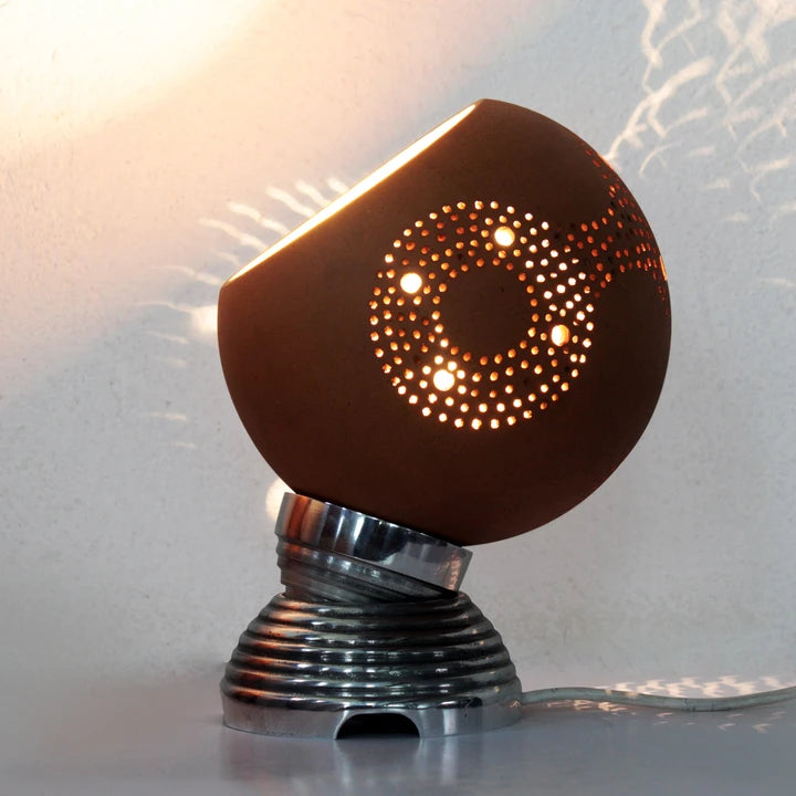 Glo Pivot Table Lamp Chrome Base