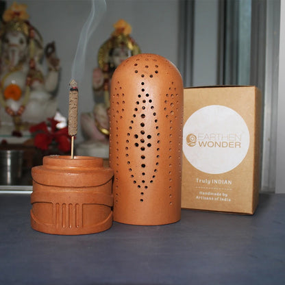Straw Dome Incense Stick Stand + Pure Dhuna Sticks