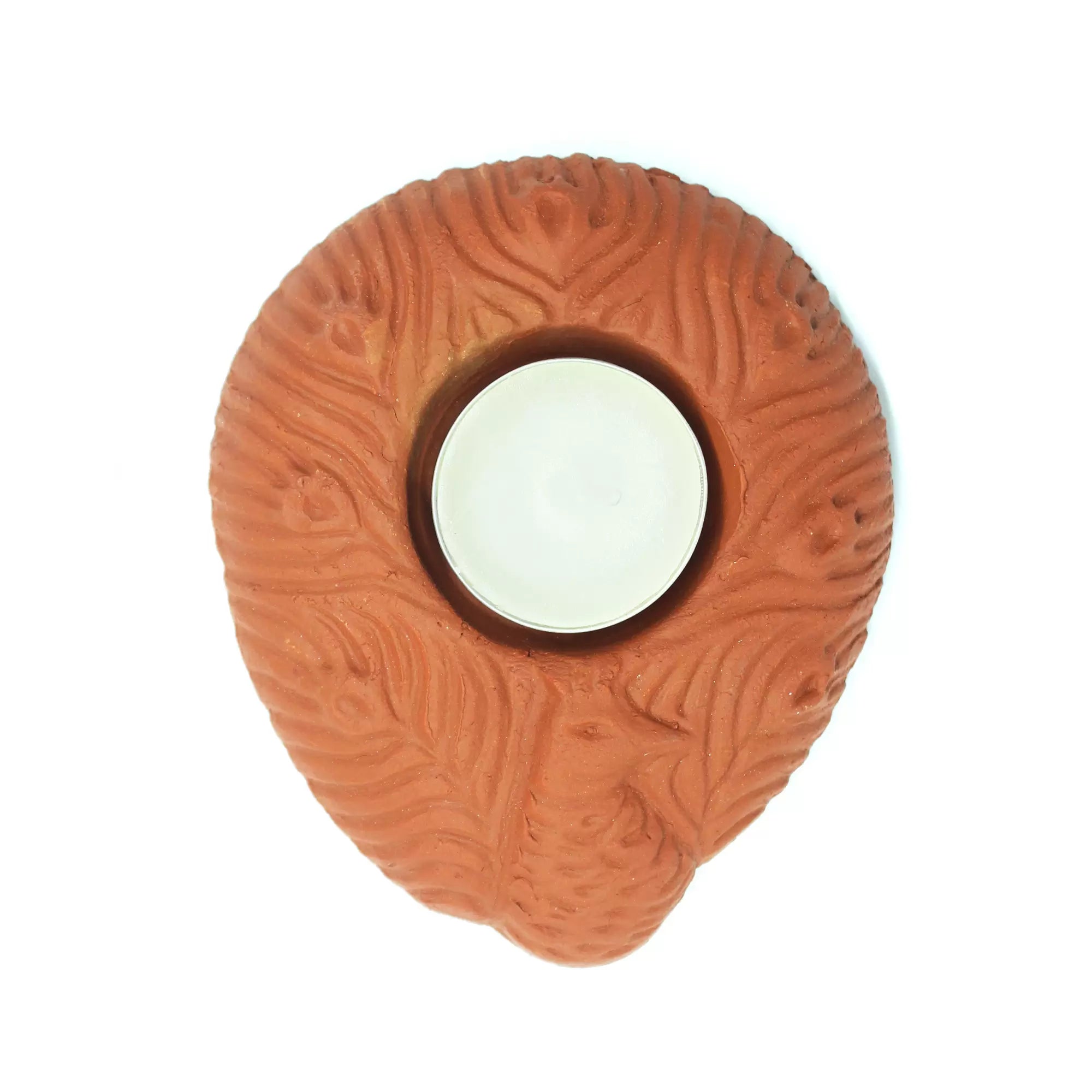 Peacock Terracotta Tea Light Holder Set of 6