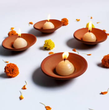 PLATE Terracotta Tea Light Holder Set of 12