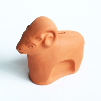 CAPRICORN MONEY BANK Terracotta Coin Bank (Set of 2)
