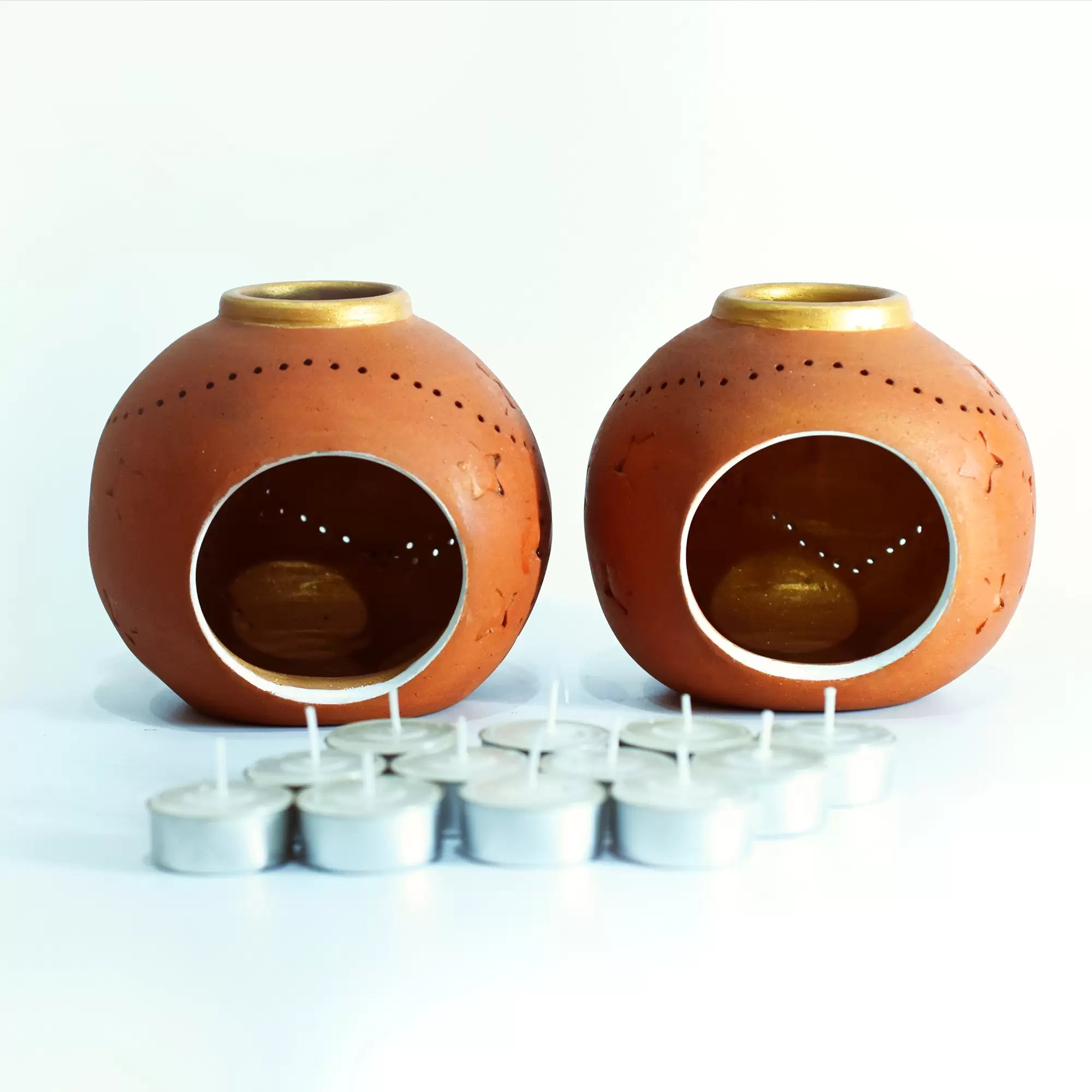 GLO Candle Holder Set Of 2 + 2 Tealights Free