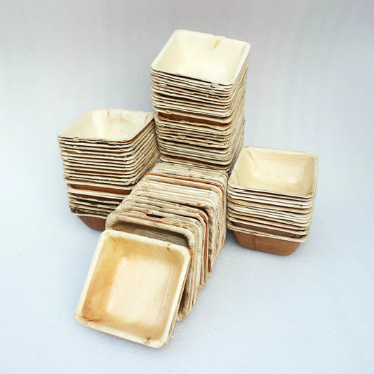 Areca Leaf Large Square Soup / Curry Bowl – Set of 100