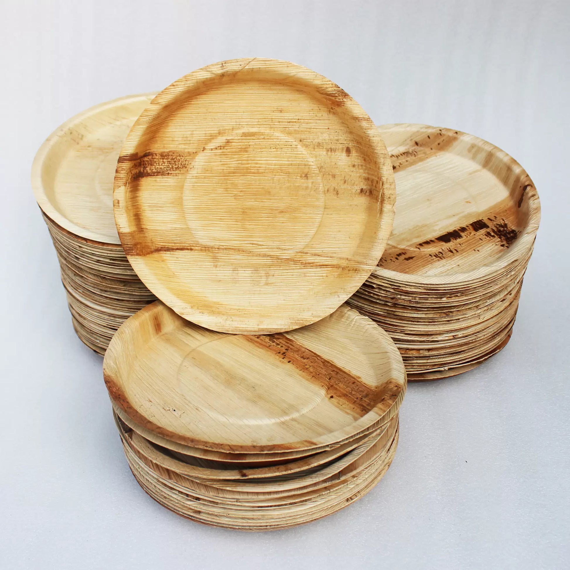 Areca Leaf Round / Circular Clean Design Plates – Set of 100