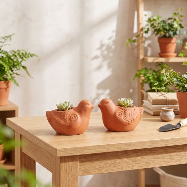 BIRD Tabletop Succulent & Decor Planter (Set of 2)