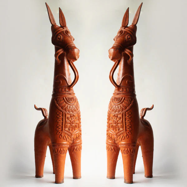 Bankura Terracotta Horse Pair