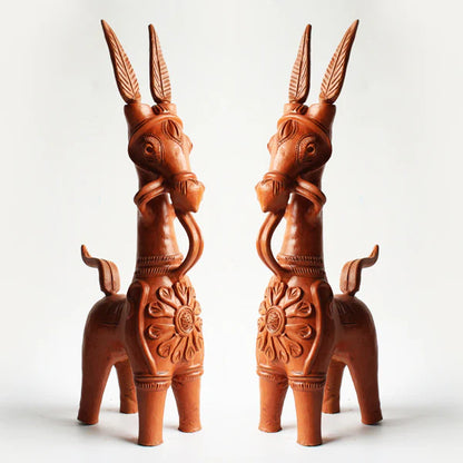 Bankura Terracotta Horse Pair