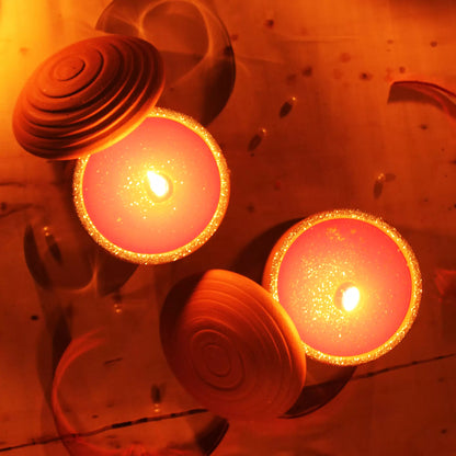 HUT Premium Soy Wax Blend Candles / Reusable Candle Holder Pot – Set of 2