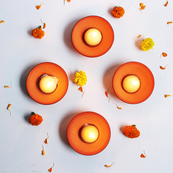 Plato Candle Holder Set of 12 + 12 candles