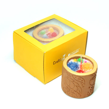 Corporate Gift Pack : 20 Box Packs - Cylinder Terracotta Candle