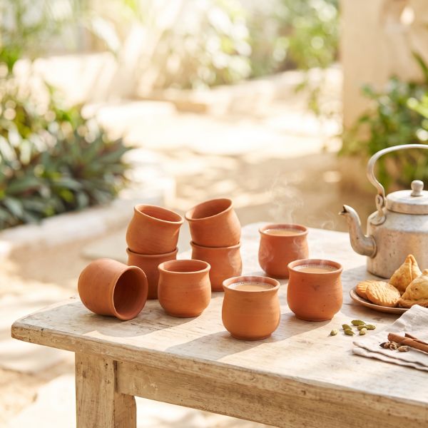 Curvie Kullad Natural Terracotta Party Pack | 90ml, Set of 24