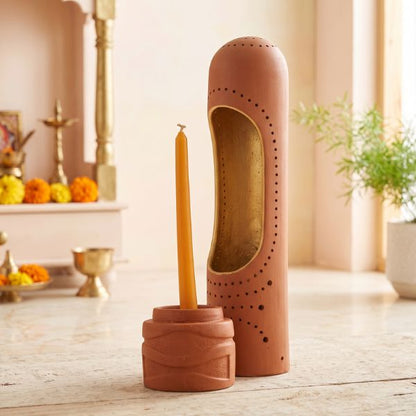 Candle Agarbatti Stand (D3) Floor Standing Puja / Mandir Accessory
