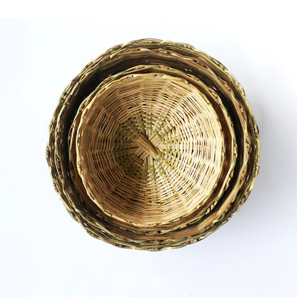 Bamboo Basket : Traditional Vegetable Basket : Set of 4