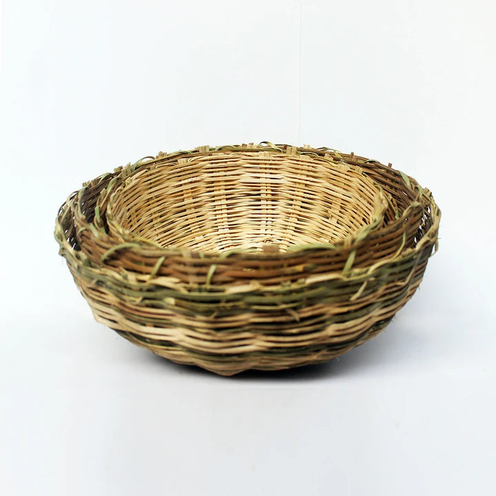 Bamboo Basket : Traditional Vegetable Basket : Set of 4