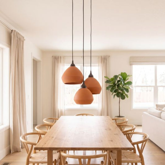 DOMATIC CL1 Handcrafted Terracotta Dome Pendant Light
