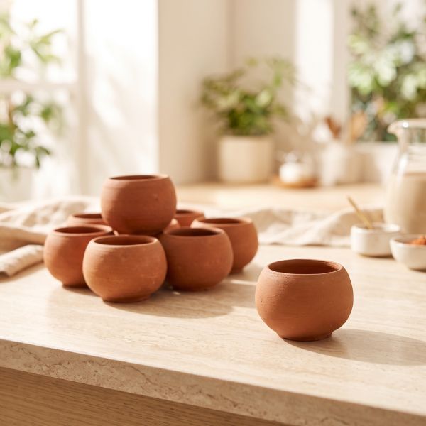 Natural Dome Terracotta Kullad Party Pack | 80ml, Set of 24