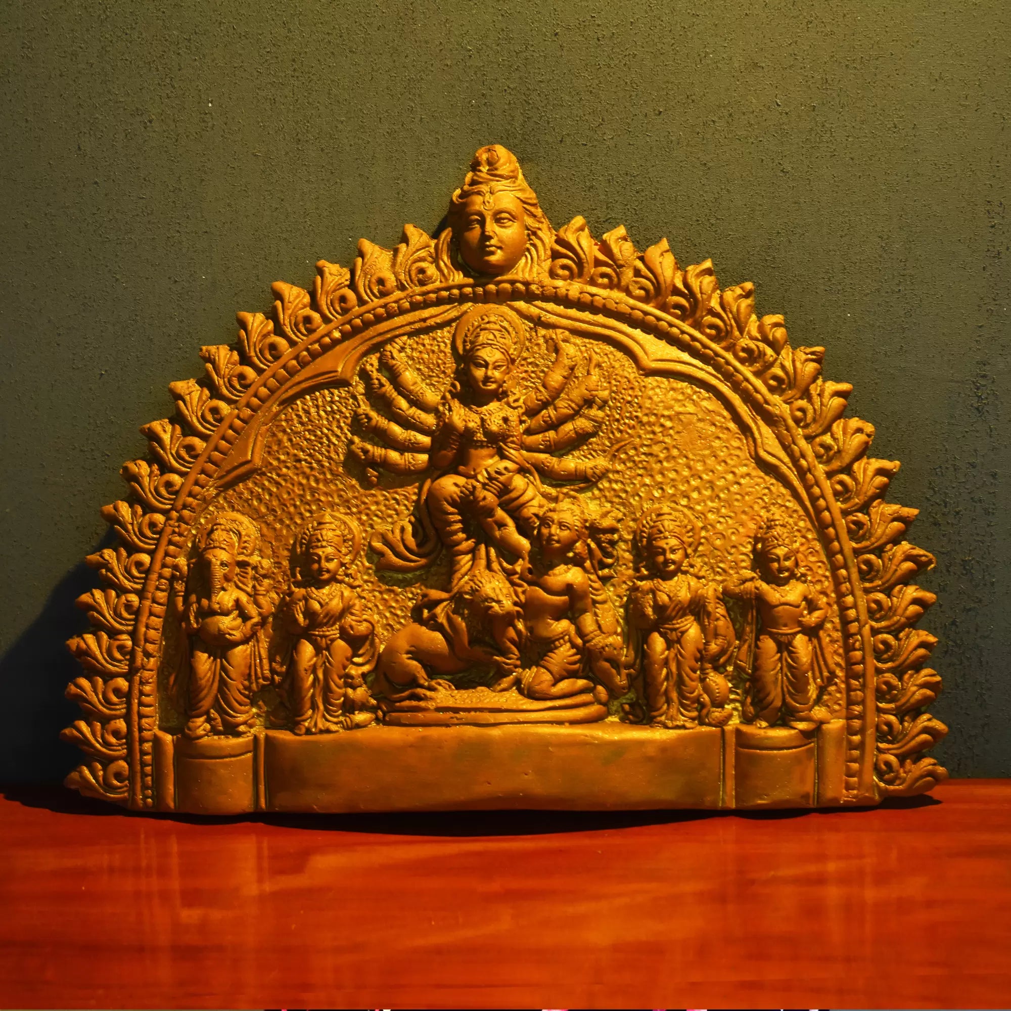 Goddess Durga Family Little Idol – Terracotta Combo Pack Puja Kit