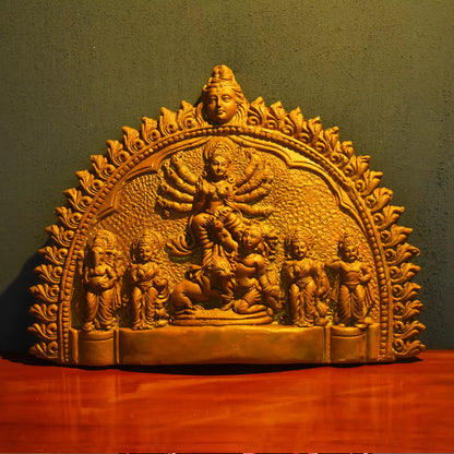 Goddess Durga Family Little Idol – Terracotta Combo Pack Puja Kit