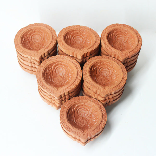 Small Motif Diya (Set of 24)