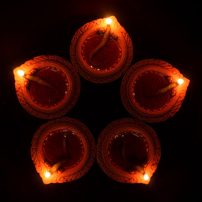 Small Motif Diya (Set of 24)