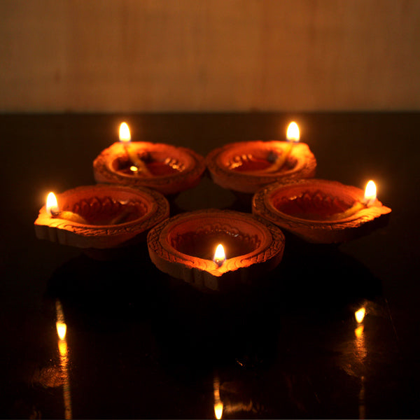 Small Motif Diya (Set of 24)