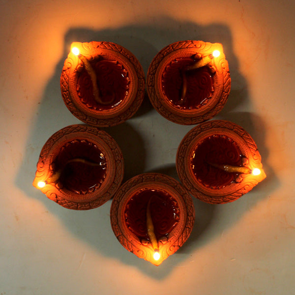 Small Motif Diya (Set of 24)