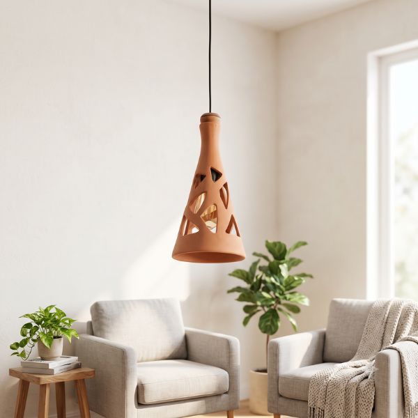 FUN XL3 Handcrafted Terracotta Pendant Light