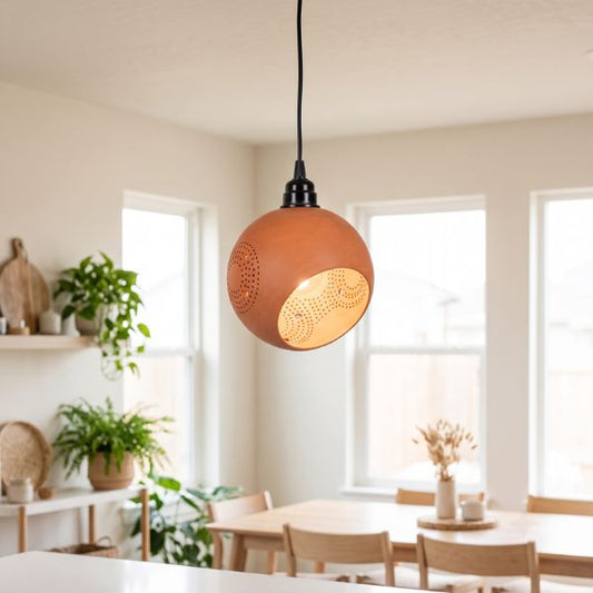 GLO TILT (L1) Handcrafted Terracotta Pendant Light