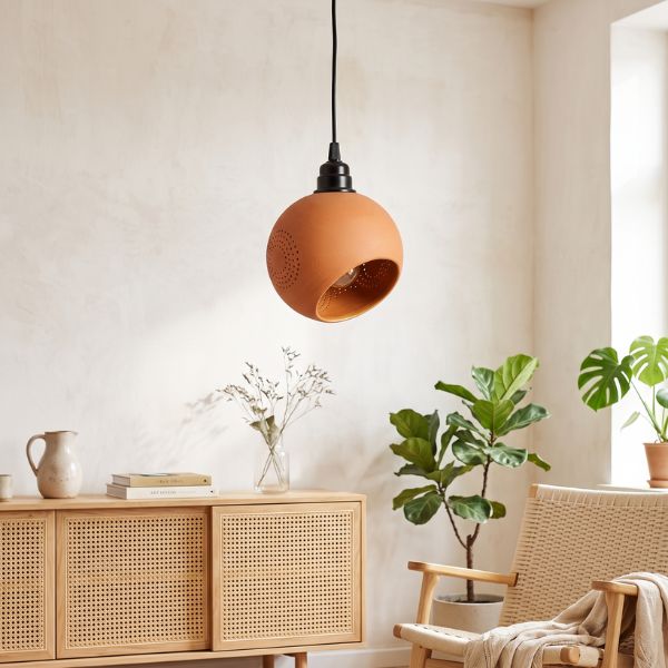 GLO TILT (M1) Handcrafted Terracotta Pendant Light