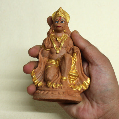 Ashirwadam Hanuman (S1) Terracotta Idol