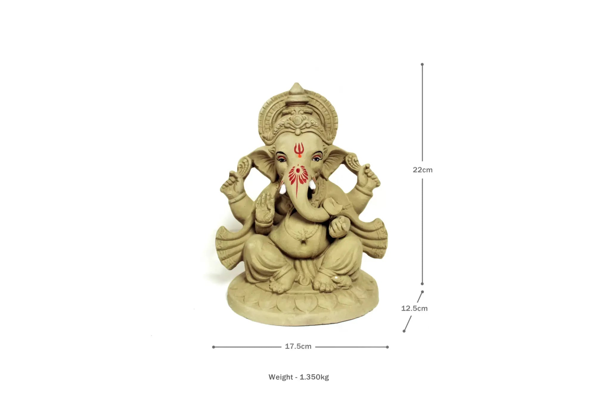 Lord Ganesh Idol – Eco-friendly Handcrafted Clay Idol