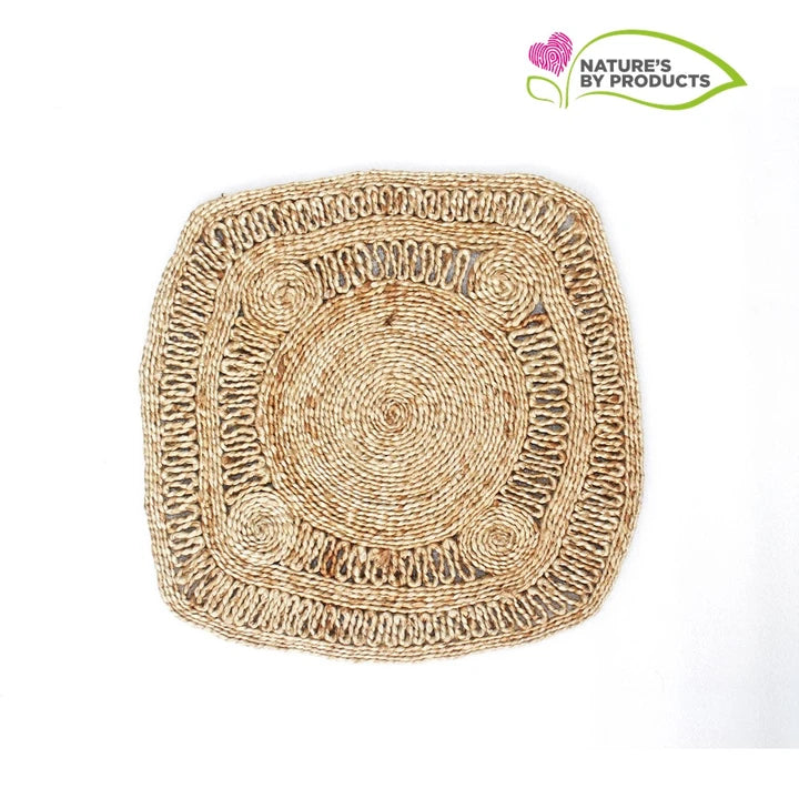 Handwoven Square Jute Table Mat