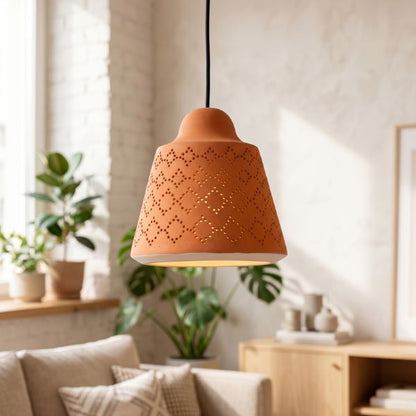 Kone XL2 Bell Design Handcrafted Terracotta Pendant Light