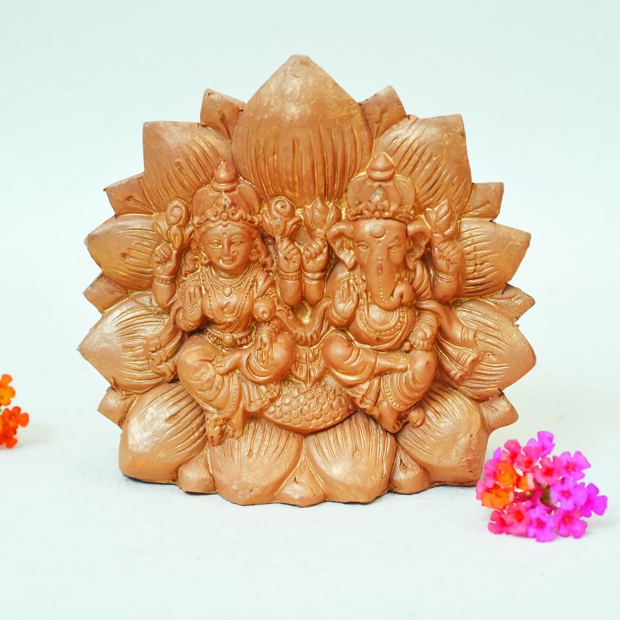 Little Ganesh & Lakshmi Together – Terracotta Combo Pack Puja Kit