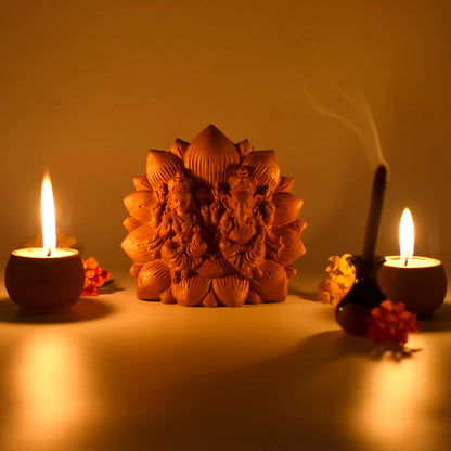 Little Ganesh & Lakshmi Together – Terracotta Combo Pack Puja Kit