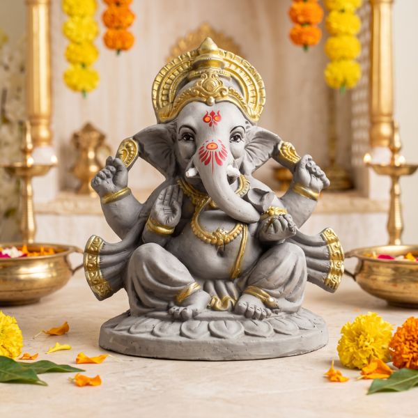 Lord Ganesh Idol – Eco-friendly Handcrafted Clay Idol
