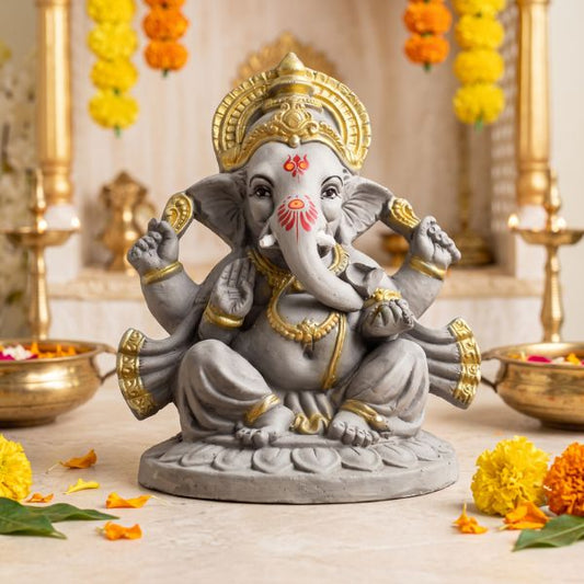 Lord Ganesh Idol – Eco-friendly Handcrafted Clay Idol